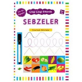 +4 Yaş Çizgi Çizgi Etkinlik Sebzeler-Kukla Yayınları