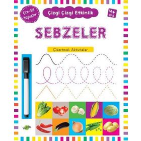 +4 Yaş Çizgi Çizgi Etkinlik Sebzeler-Kukla Yayınları