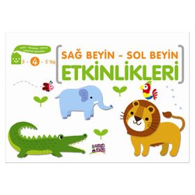 4 Yaş Sağ Beyin - Sol Beyin Etkinlikleri-Minik Ada Yayınları