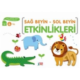 4 Yaş Sağ Beyin - Sol Beyin Etkinlikleri-Minik Ada Yayınları