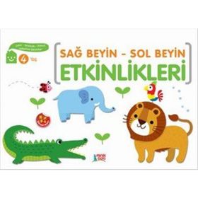 4 Yaş Sağ Beyin - Sol Beyin Etkinlikleri-Minik Ada Yayınları