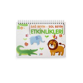 4 Yaş Sağ Beyin - Sol Beyin Etkinlikleri-Minik Ada Yayınları