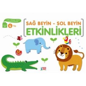 4 Yaş Sağ Beyin - Sol Beyin Etkinlikleri-Minik Ada Yayınları