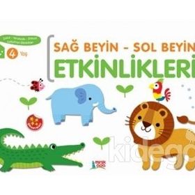 4 Yaş Sağ Beyin - Sol Beyin Etkinlikleri-Minik Ada Yayınları