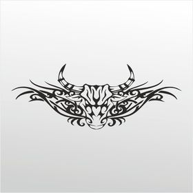 40 cm Boğa Deseni Folyo Sticker