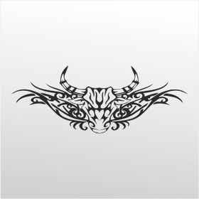 40 cm Boğa Deseni Folyo Sticker