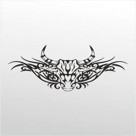 40 cm Boğa Deseni Folyo Sticker