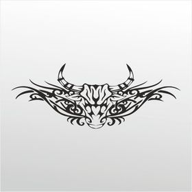 40 cm Boğa Deseni Folyo Sticker