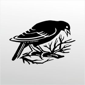 40 cm Daldaki Kuş Folyo Sticker