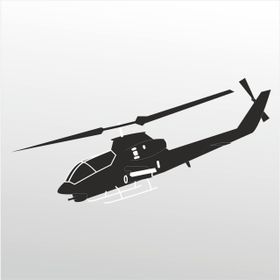 40 cm Helikopter Folyo Sticker