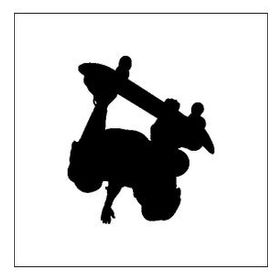 40 cm Kaykaycı Folyo Sticker