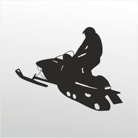 40 cm Motorlu Kızak Folyo Sticker