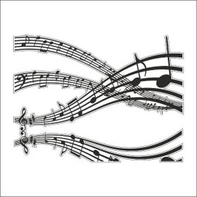 40 cm Müzik Notası Folyo Sticker
