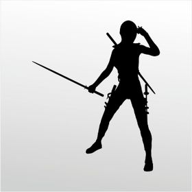 40 cm Samurai Folyo Sticker