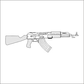 40 cm Silahlar Folyo Sticker