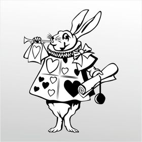 40 cm Süslü Tavşan Folyo Sticker
