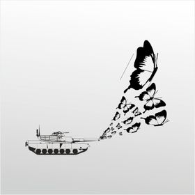 40 cm Tank Ve Kelebek Folyo Sticker