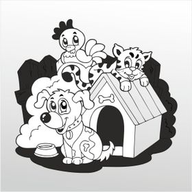 40 cm Tatlı Hayvanlar Folyo Sticker