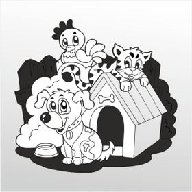 40 cm Tatlı Hayvanlar Folyo Sticker