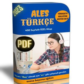 400 Sayfalık Pdf Ales Türkçe Hazırlık Kitabı-Enine Boyuna Eğitim