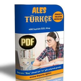 400 Sayfalık Pdf Ales Türkçe Hazırlık Kitabı-Enine Boyuna Eğitim