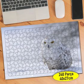 40109689 Karlı Ormanda Yırtıcı Baykuş 240 Parça Puzzle Yapboz