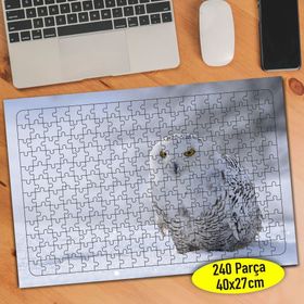 40109689 Karlı Ormanda Yırtıcı Baykuş 240 Parça Puzzle Yapboz