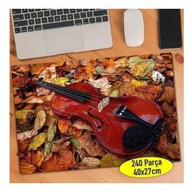 404214 Sarı Yapraklar Üstünde Keman 240 Parça Puzzle Yapboz