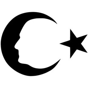 40x28 cm Ay Yıldız Atatürk Silüet Araba Laptop Duvar Folyo Sticker