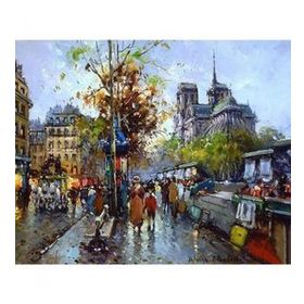 40x50 cm Notre Dame Sayılarla Boyama Seti Rulo Duvar Sticker