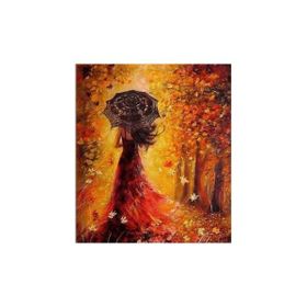 40x50 cm Renkli Güz Güzeli Sayılarla Boyama Seti Rulo Duvar Sticker