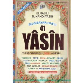 41 Yasin Fihristli Bilgisayar Hatlı Türkçe Okunuşlu ve Sesli Mealli - Cami Boy - Kolektif