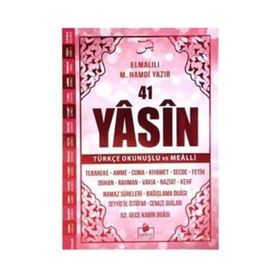 41 Yasin-i Şerif Türkçe Okunuşlu ve Mealli Pembe Kapak - Elmalılı Muhammed Hamdi Yazır
