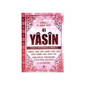 41 Yasin-i Şerif Türkçe Okunuşlu ve Mealli Pembe Kapak - Elmalılı Muhammed Hamdi Yazır
