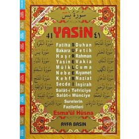 41 YASIN (KOD 012 - (A190) - RAHLE BOY ARAPÇA - FIHRISTLI) - ELMALILI MUHAMMED HAMDI YAZIR