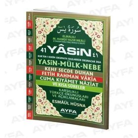 41 YASIN TÜRKÇE OKUNUŞLARI VE AÇIKLAMALARI (CAMI BOY 2 RENK) - ELMALILI MUHAMMED HAMDI YAZIR