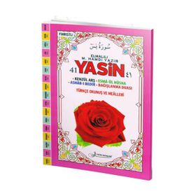 41 Yasin Türkçe Okunuşlu Fihristli - Cami Boy - Pembe - Kolektif