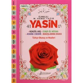 41 Yasin Türkçe Okunuşlu Fihristli - Rahle Boy - Pembe - Kolektif