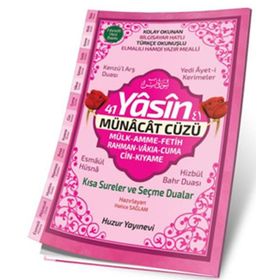 41 Yasin ve Münact Cüzü Hafız Boy Fihristli Yasin - Huzur Yayınevi