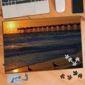 412 Kuşların Sahilde Duruşu Gün 240 Parça Puzzle Yapboz Tablo