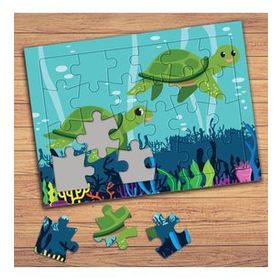41459 Sevimli Kaplumbağalar Çocuklara Özel Puzzle Yapboz Tablo