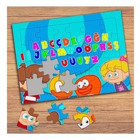 415 Türk Alfabesi Öğreniyorum Çocuklara Özel Puzzle Yapboz Tablo