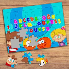 415 Türk Alfabesi Öğreniyorum Çocuklara Özel Puzzle Yapboz Tablo