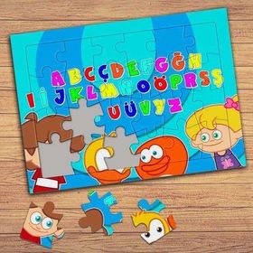 415 Türk Alfabesi Öğreniyorum Çocuklara Özel Puzzle Yapboz Tablo