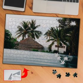 418360 Palmiyeli Tatil Beldesi 240 Parça Puzzle Yapboz Tablo