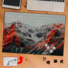419F0 Karlı Güneş Işıklı Dağ 240 Parça Puzzle Yapboz Tablo