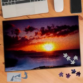 420 Gün Batımı Karanlığı Deniz 240 Parça Puzzle Yapboz Tablo