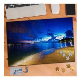 421 Sahilde Gün Doğumu Kumsal 240 Parça Puzzle Yapboz Tablo