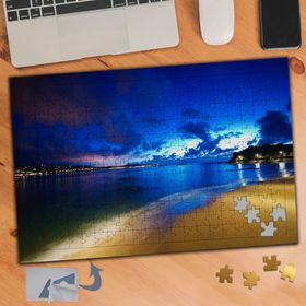421 Sahilde Gün Doğumu Kumsal 240 Parça Puzzle Yapboz Tablo
