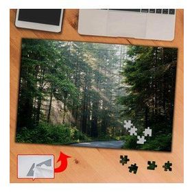422017 Ağaçlı Yoldaki Güneş Işığı 240 Parça Puzzle Yapboz Tablo